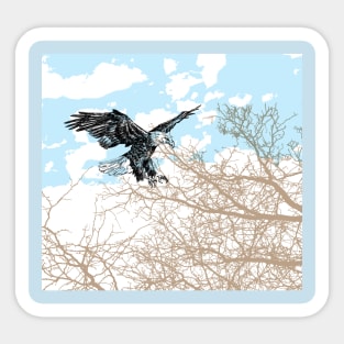 Bald eagle print Sticker